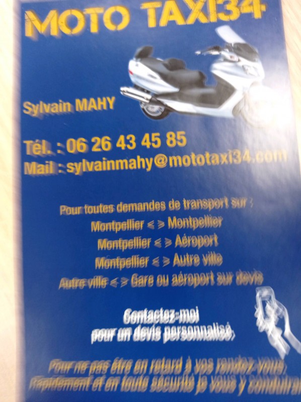 Moto taxi Montpellier Moto taxi 34